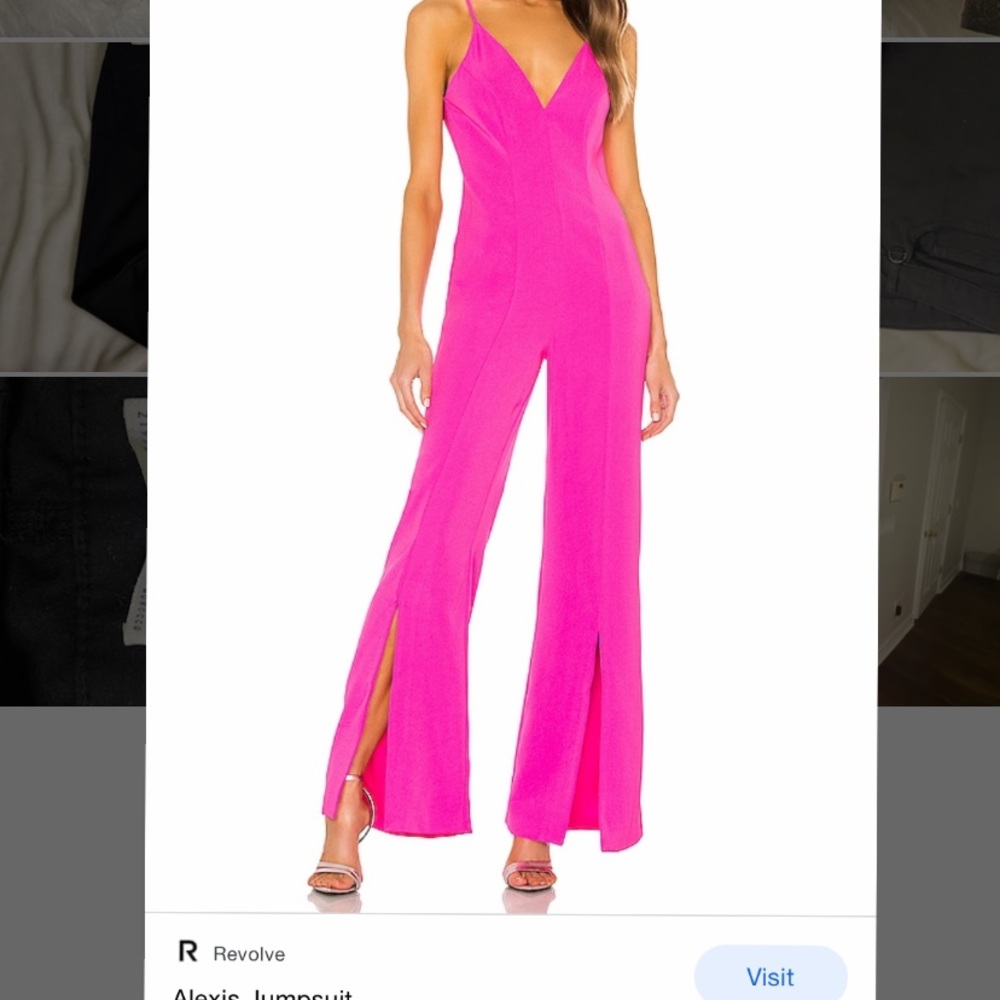 Revolve XS lovers and friends hot pink Alexis jumpsuit!